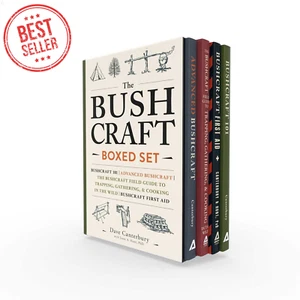 Bushcraft Boxed Set Survival Books 101, Advanced, Trapping, First Aid - Picture 1 of 12