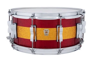 Ludwig Classic Maple 6.5x14" Triband Red Gold Red Snare Drum | USA Made | Dealer - Picture 1 of 4