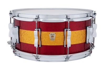 Ludwig Classic Maple 6.5x14" Triband Red Gold Red Snare Drum | USA Made | Dealer - Image 1 of 4