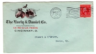 US 1914 Early & Daniel Co Cincinnati OH Color Advertising Cover Animal Feed - Image 1 of 2