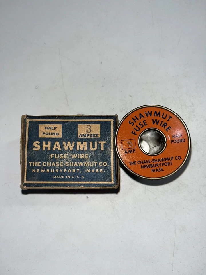 Chase Shawmut Co. Fuse Wire Half Pound 3 Ampere Lot of 4 Made in USA - Image 1 of 4