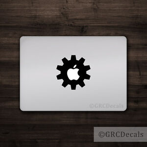 Gear - Mac Apple Logo Laptop Vinyl Decal Sticker Macbook Decal Engine Cog