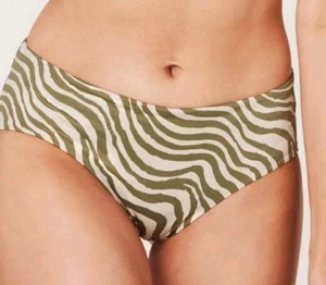 Andie Swim The Hipster Bikinihose Schrägstreifen Oliv Gr. M Neu mit Etikett Bademode - Bild 1 von 4
