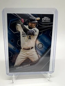 2023 Topps Chrome Black #81 Carlos Correa 15/75 Refractor - Picture 1 of 1