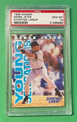 1996 KENNER DEREK JETER STARTING LINEUP PSA 10 GEM MINT YANKEES ROOKIE RC - Image 1 of 2