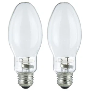 2Pack 100W Metal Halide ED17, E26, Pulse Start, HID Elliptical, 4000K, 7700LM - Picture 1 of 5