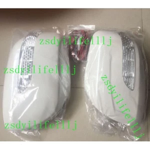 2xABS WHITE LH RH Side Mirror Cover With LED For Toyota Land Cruiser LC200 08-11 - Picture 1 of 1