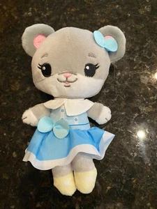 Tiny Tukkins Girl MOUSE 6" Plush Stuffed Animal Toy Blue Bow And Dress Female - Picture 1 of 4