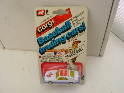1982 CORGI METTOY #412 FORD MUSTANG COBRA TEXAS RANGERS BASEBALL TRADING CARS - Image 1 of 4