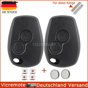 2x Schlüssel Gehäuse Batterie Mikrotaster Für Dacia Dokker Sandero Duster Logan - Bild 1 von 8