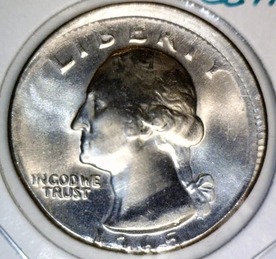 1965 ERROR OFF CENTER Washington Quarter Unc. / BU Details O/C Coin   NR - Image 1 of 4