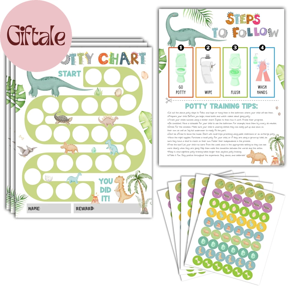 Таблица приучения к горшку, 10 таблиц вознаграждений за приучение к горшку для успеха в туалете, 8 «X10»  - Изображение 1 из 4