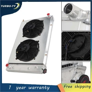 CC716 4 filas radiador + ventilador de cubierta para 73-87 Chevy C/K C10 C20 C30 K10 GMC C2500 - Imagen 1 de 13