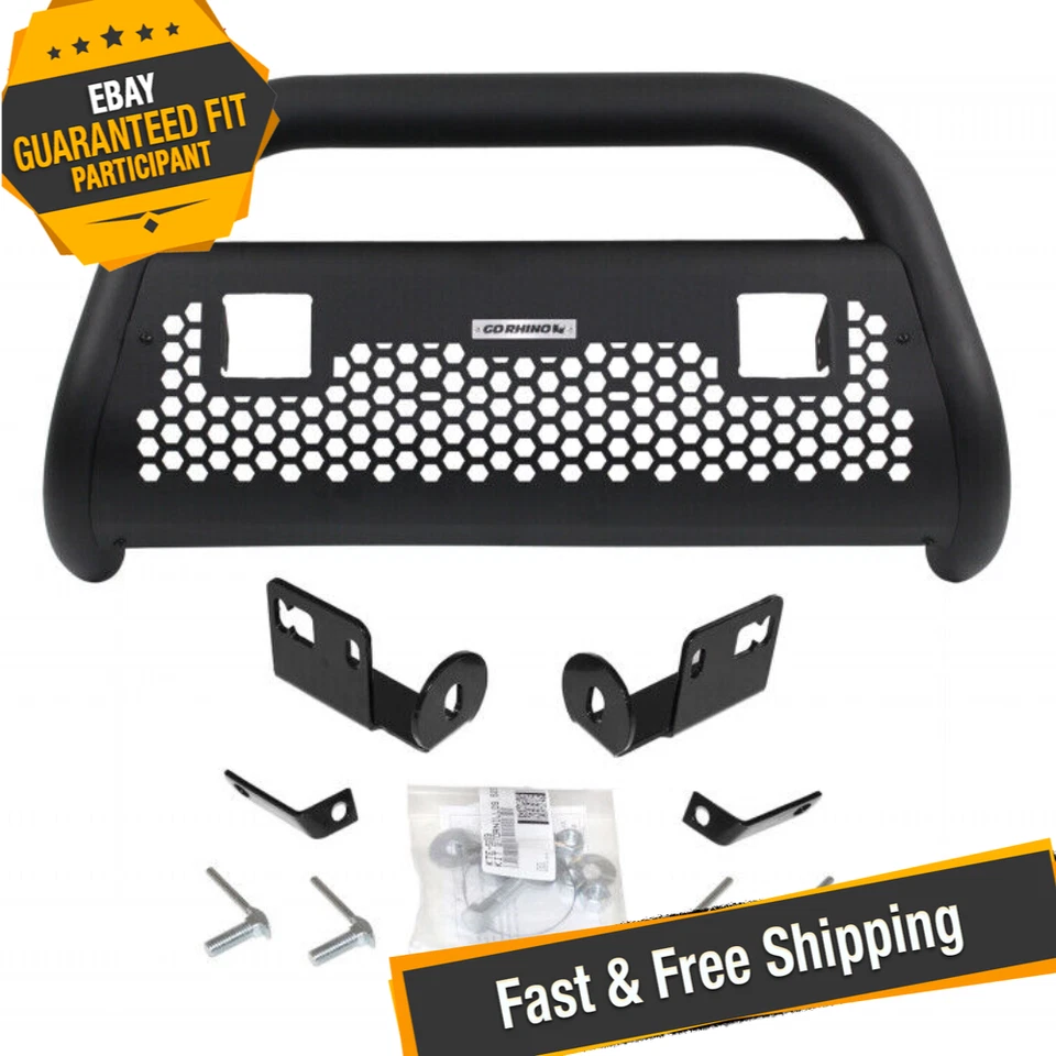 Go Rhino 3" Rhino Charger RC2 LR Black Bull Bar for 07-13 Chevy Silverado 1500 - Imagem 1 de 4