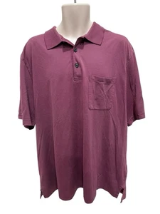 Van Heusen Mens 2XLT Purple Microcheck Polo Shirt : Pocket Cotton "Big & Tall" - Picture 1 of 5