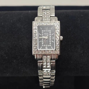 Relic Womens Watch Rectangle Sliver & Crystal Bezel Running Your Style Found 5.5 - Picture 1 of 13