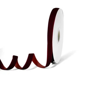 Burgunderrot Samtband 3/8 Zoll x 10 Yards für Geschenkverpackung Zum Selbermachen Handwerk - Bild 1 von 6