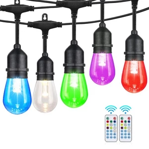 Outdoor String Lights, 96FT Color Changing Outdoor String Lights, Patio Light... - Picture 1 of 6