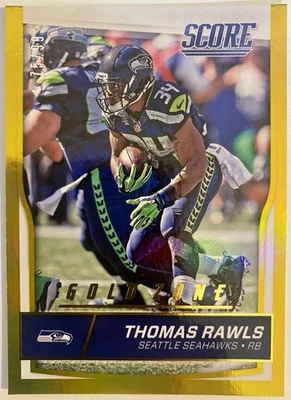 2016 Score - Thomas Rawls #283 Jumbo Gold Zone /99 - Image 1 of 2