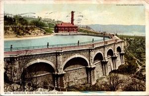 Postkarte Reservoir Eden Park Cincinnati Ohio OH verschickt 1915 - Bild 1 von 2