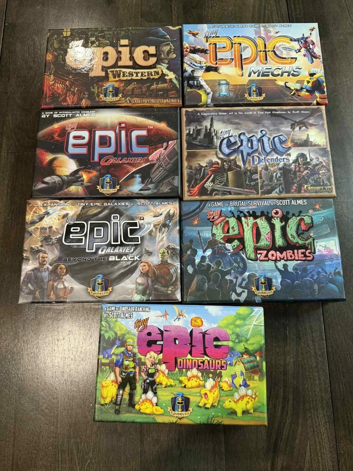 Tiny Epic Bundle (7 Games/Expansions) – Galaxies, Zombies, Dinosaurs, Mech, More - Image 1 of 1