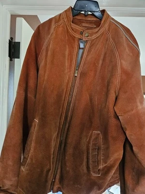 Chaqueta de cuero de gamuza Wilson para hombre Foto 1 de 4