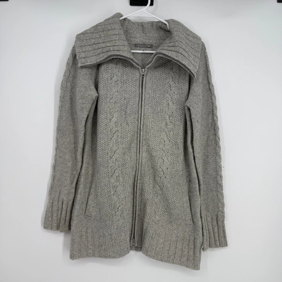 Jaqueta suéter Smartwool feminina malha de cabo lã merino pescador tamanho M - Imagem 1 de 4