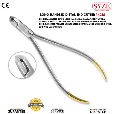 SYZE Orthodontic Micro Distal End Cutter 14cm TC with Cut and Hold Arch Wire Pliers