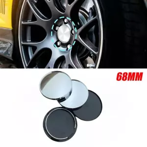 4pz Coprimozzo Centrale Cerchio Ruota 68MM Accessori Auto Cromato Argento No Logo - Foto 1 di 12