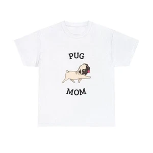 Pug Mom - Unisex Heavy Cotton Tee - Picture 1 of 5