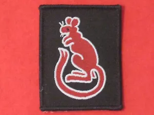 BRITISH ARMY 7TH ARMOURED BRIGADE TRF BADGE RED ON BLACK - Picture 1 of 1