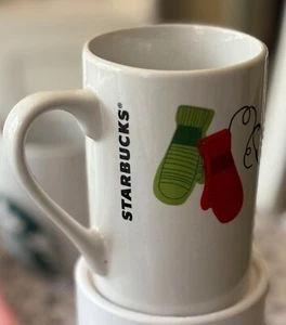 Starbucks 2011 10oz Holiday Mug Dove and Mittens - Picture 1 of 2