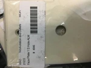 Leviton Almond Phone/Cable Wall plate Cover Plate .1 Hole PN: 81633 Q26 - Picture 1 of 4