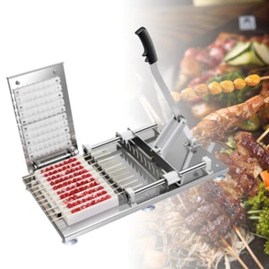 Manual Satay Skewer Machine BBQ Stainless Steel Mutton Kebab Lamb Skewer Tool US - Picture 1 of 11