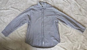 Men Cactus Clothing Long Sleeve Button Up Shirt Blue Plaid Easy Care Oxford- L - Picture 1 of 9