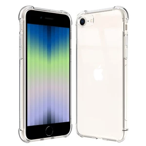 Per iPhone SE 3a,2a Gen. 2022/2020 8/7 Custodia Trasparente Cristallo Slim Morbida TPU Cover - Foto 1 di 12