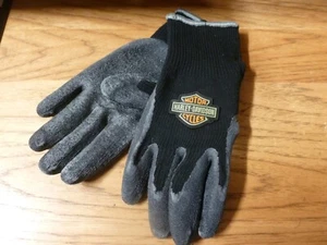 New Harley Davidson Workgloves, Rubber Coated Riding Motorcycle Logo SMALL - Picture 1 of 5