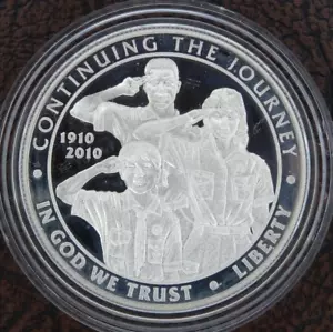 2010-P Boy Scouts of America Silver Dollar Proof US Mint $1 Commemorative - Picture 1 of 2
