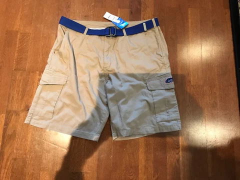 NEW Florida Gators Khaki Cargo Chino Shorts Size 42 XXL with Belt J. America Cover