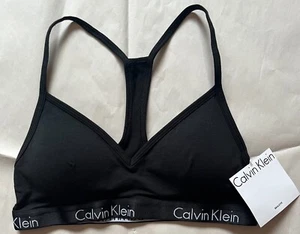 NWT CALVIN KLEIN BLACK BRALETTE BRA QP1668X SMALL $38 - Picture 1 of 2