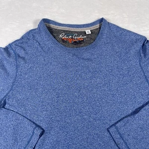 Robert Graham Banded Crewneck Long Sleeve Sweater Men’s Medium Blue Cottagecore - Picture 1 of 9