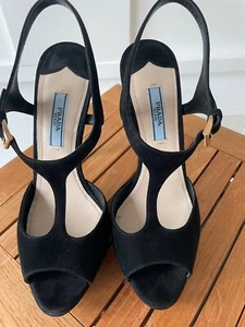 Original Prada Schuhe Gr.37,5 schwarz High Heels - Bild 1 von 7