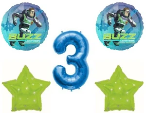 Buzz Lightyear 3rd Third Happy Birthday Party Balloons Decorations Supplies - Picture 1 of 1