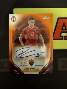 2023-24 Topps Chrome AS Roma Paulo Dybala Auto Orange /25 Color Match - Picture 1 of 3