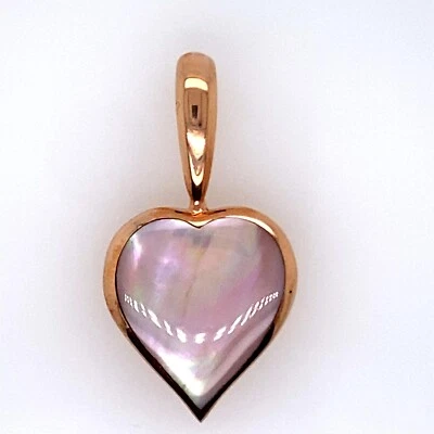 Kabana Mother of Pearl 14K Rose Gold Heart Pendant DG7079466 - Image 1 of 4