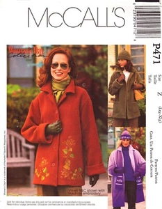 McCall's P471 ~ Chaqueta Misses/Miss Petite en dos longitudes, sombrero y bufanda ~ Lg-Xl - Imagen 1 de 4