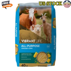 Cracked Corn High Energy Livestock Feed 40lb Bag Digestible Supplement Healthy - Picture 1 of 7