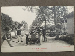 Carte postale ancienne douaniers à la frontière - Nord de la France - 1913 - Imagen 1 de 2