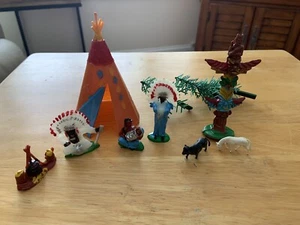 Cake topper vintage nativi americani Hong Kong 11 pezzi - Foto 1 di 6