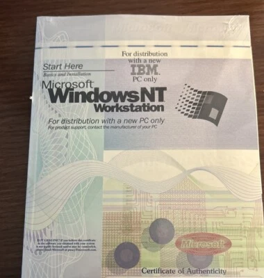 Factory Sealed Microsoft Windows NT Workstation 4.0 CD for IBM PC - Image 1 of 2